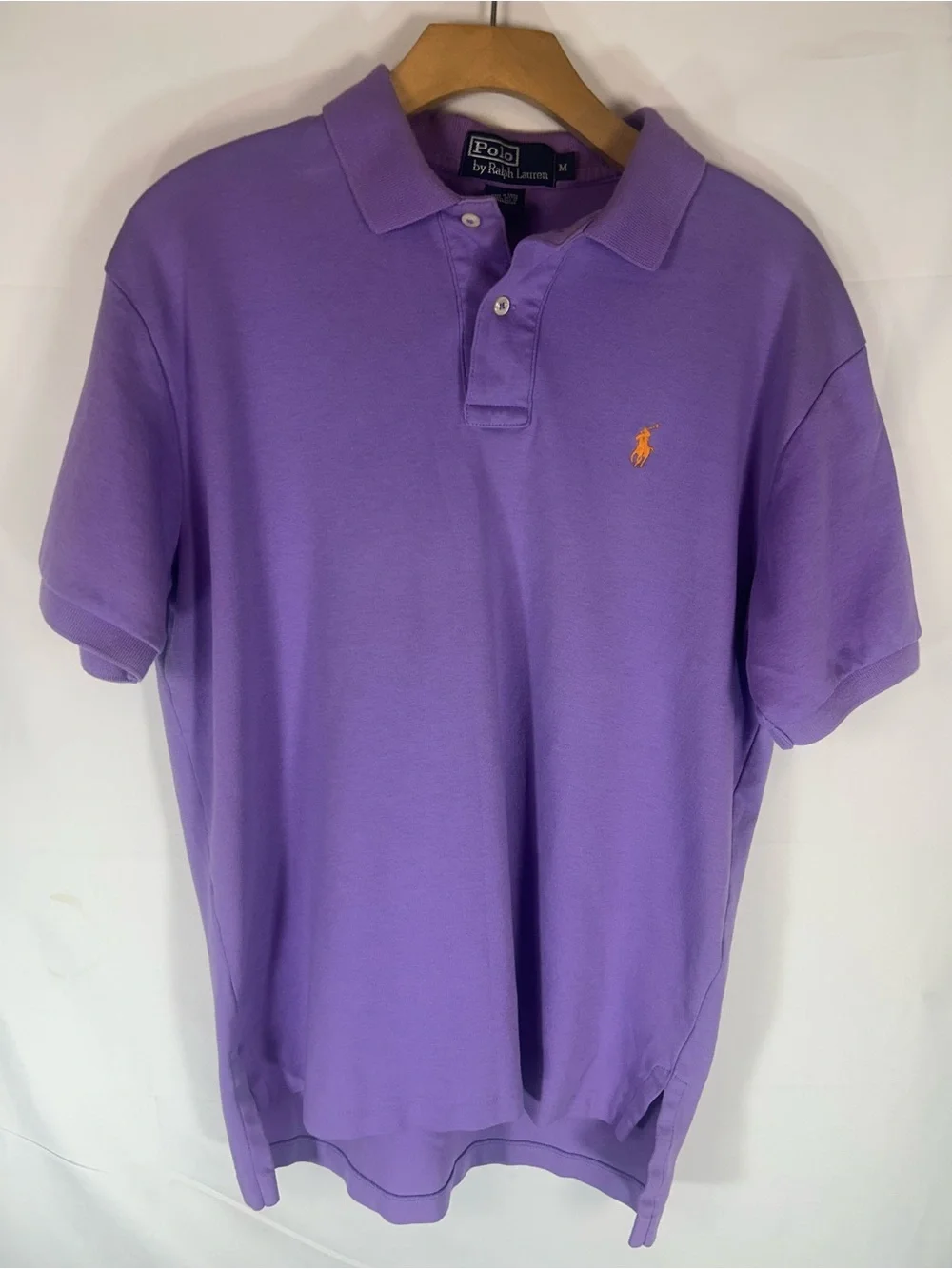 Ralph Lauren Men’s Lavender Polo with Orange Pony